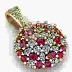 ruby and diamond pendant  3D printable model