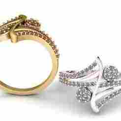 Ruby Swirl Harmony Ring