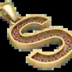 S ALPHABET  PENDANT  3d printable model