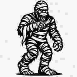 Sasquatch Halloween Mummy Wall Art Home Decor