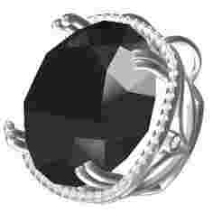 Single Black Diamond Micro Prong Setting Halo Pendant