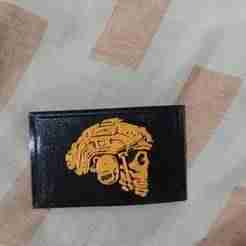 Skeleton helmet patch