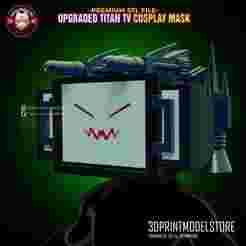 Skibidi Toilet Upgraded Titan TV Man Head Cosplay Mask