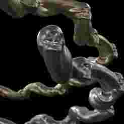 Skull twist bracelet, bangle.