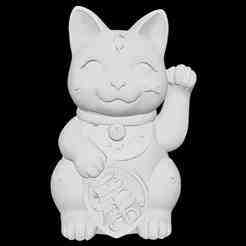 Smiling Maneki-neko Cat