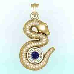 Snake Pendant - Zodiac Pendant - N447