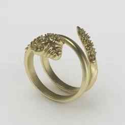 Snake Ring STL | Size US 8.5 | 3D Jewelry