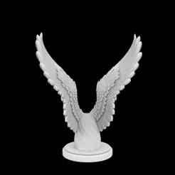 Soaring Angel Wings Decorative Sculpture 3D Printable Model
