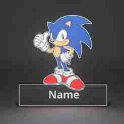 🔥SONIC Custom LED Night Light - Personalized Gamer Lamp with Name