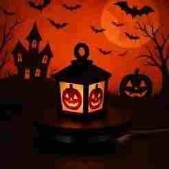 Spooky Lantern Halloween Keychain