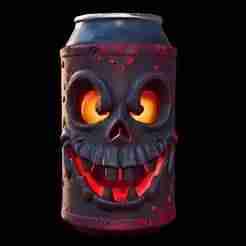 Spooky Skull Can Holder