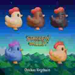 Stardew Valley Chicken Keychain