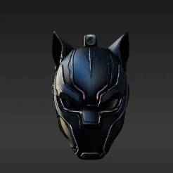 Stealthy Angular Headpiece Keychain - Small 6cm Futuristic Design with Etched Patterns