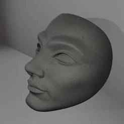 Stone Face Mask – 3D Printable Ancient Style Decorative Mask STL File