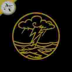 Storm - Line Art - 2D Wall Art Decor