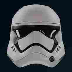 Stormtrooper First Order Helmet - Star Wars - Separated for 3D print