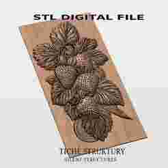Strawberries – Decorative Botanical – 3D STL Model