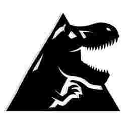 T-Rex roaring inside a triangle 1 - 2D/3D Wall Art STL+SVG For CNC Router, Plasma, Waterjet, Laser & 3D Printer