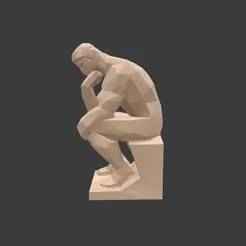 thinking man stylized