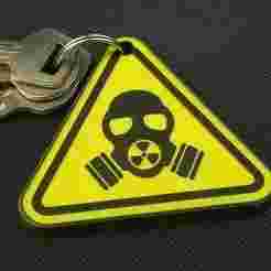 toxic/radioactive keychain