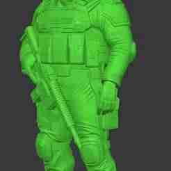 Trauma Team Armored Soldier - Cyberpunk 3D Model