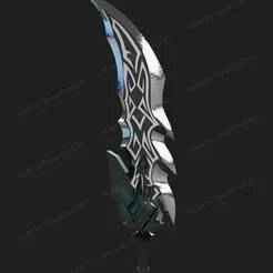 Tryndamere's Sword - League of Legends - Tryndamere Cosplay Sword - Two Handed Sword STL File - Ready to Print STL Files for 3D Printer