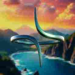 Twin Scythe Ring - Futuristic Jewelry 3D Print Model 97