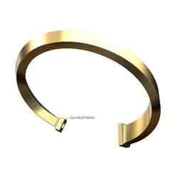 Twisted rectangular section cuff bracelet size M 3D print model