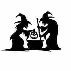 Two Halloween witches