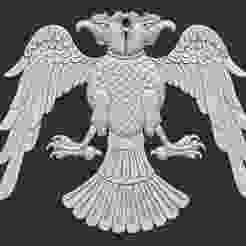 Two Headed Eagle Pendant 3D Model