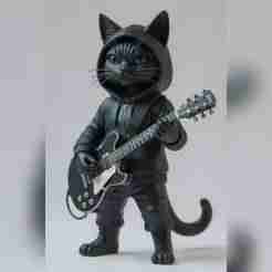 Urban vibes / Rocker Cat 01 / art toy / magic makes