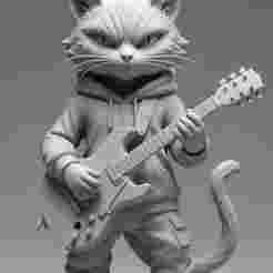 Urban vibes / Rocker Cat 02 / art toy / magic makes