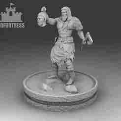 Viking with a trophy