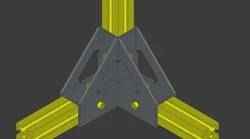 Wellenhalter mit Vierkantflansch u. FÃ¼hrung 20mm