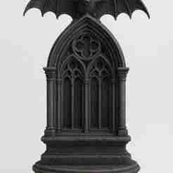 window cathedral window bat halloween