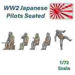 WW2 Japanese Pilots Seated 1/72