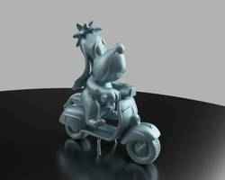 Vespa üzerinde Droopy