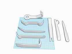 Ayrılmış araba döşeme sökme aletleri