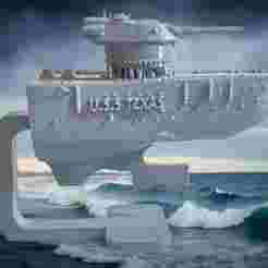 3D Printed USS Texas – Rear Hull with Turret Gun