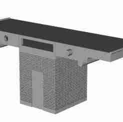 Art Deco Island Platform storeroom/toilet building door end 1/148 scale