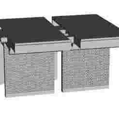 Art Deco Station Platform building middle extension 1/148 scale