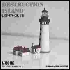 DESTRUCTION ISLAND LIGHTHOUSE - N (1/160) SCALE MODEL LANDMARK