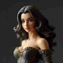 Fantasy Female Bust: High-Detail Portrait