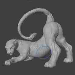 Invitation to Play: A Cheeky Lioness Sculpture for Decor