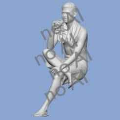 MAN SIT BATH  PEOPLE CHARACTER DIORAMA