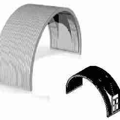 Nissen Hut module Mid section with with door one side 1/87 scale