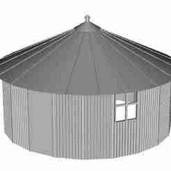 Round corrugated shed  1/55 scale