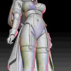 Sexy Anime Nun Waifu – Stylized Battle Sister Bust with Veil & Robes – 3D Print Statue