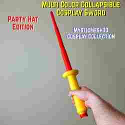 Multi-Color Collapsible Cosplay Sword (Party Hat Edition)