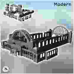 Destroyed Anhalter Bahnhof railway station (Berlin, Germany) - Modern WW2 WW1 World War Diaroma Wargaming RPG Mini Hobby